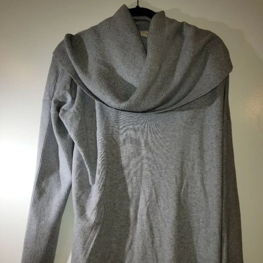 Michael Kors Gray Cowl/Turtle Neck Cotton/Angora Sweater Size L